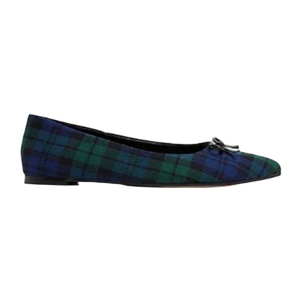 J. Crew Plaid Pointed Toe Ballet Flats Women's Size 8 - Picture 3 of 7